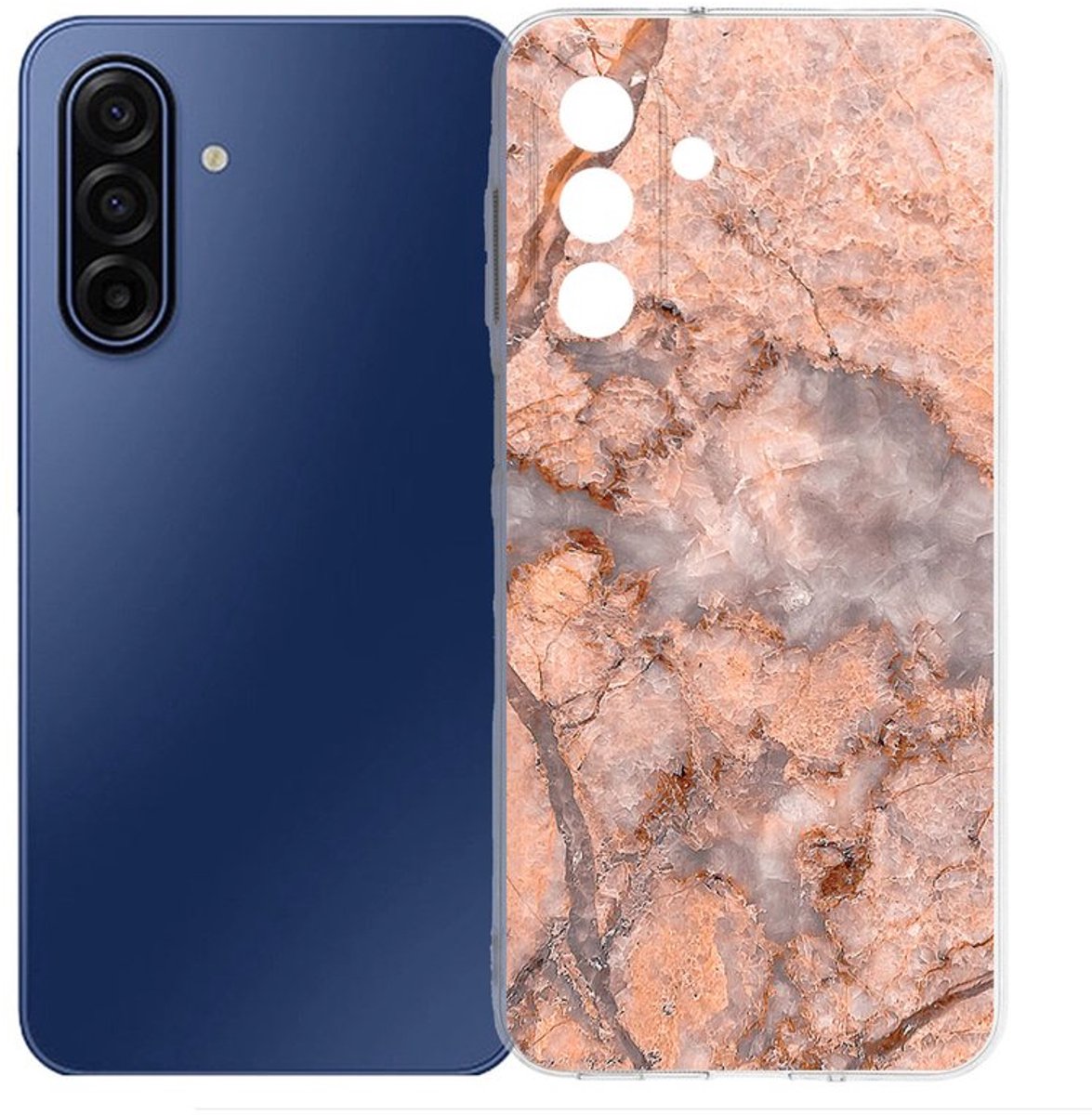 TPU Hoesje Samsung Galaxy A17 - Marmer Oranje Backcover