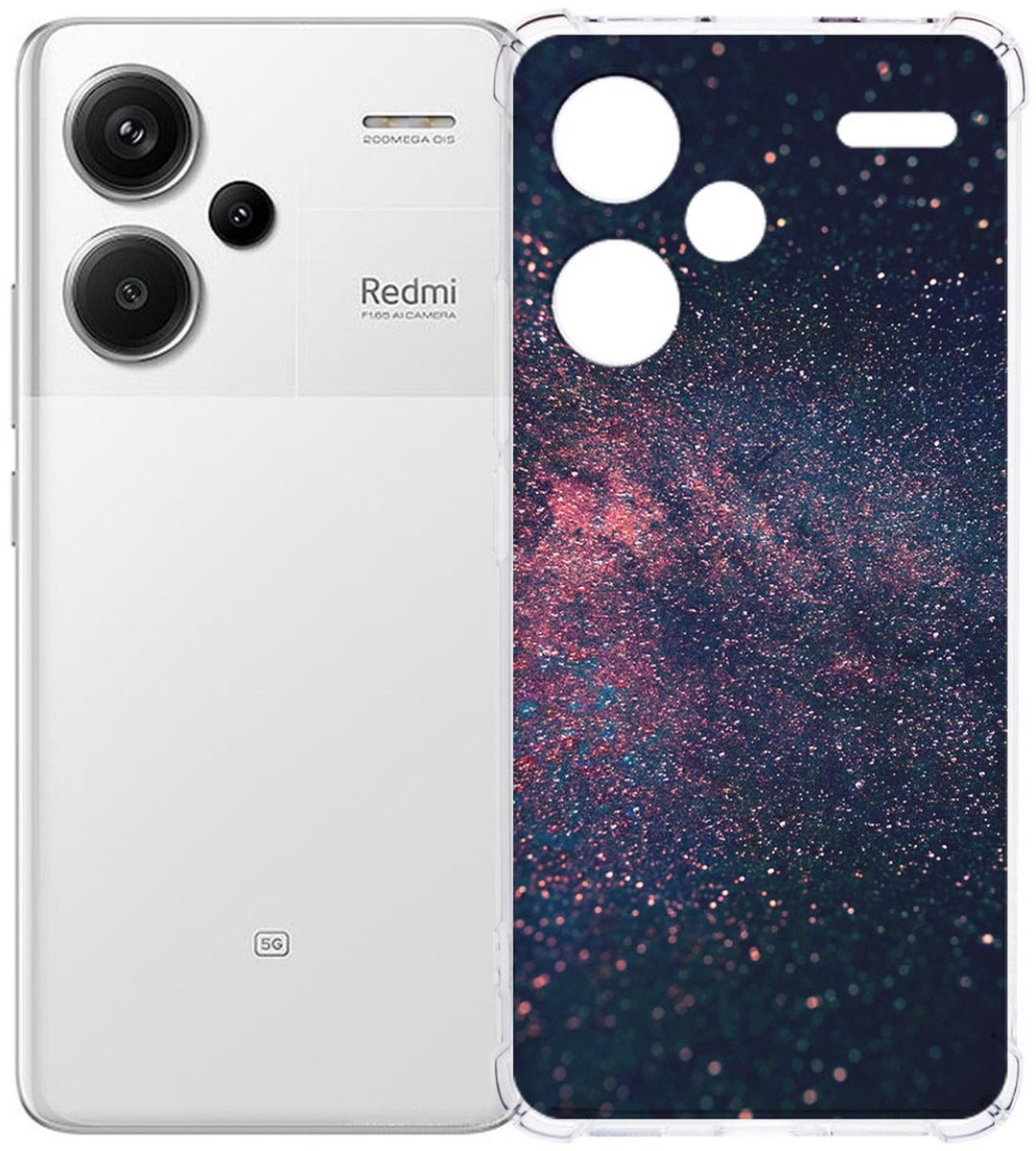 Xiaomi Redmi 13 Pro Plus Hoesje - Stars TPU Antishock