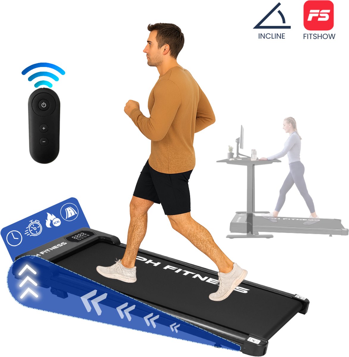 PH Fitness Loopband - 8 km/u - Incline