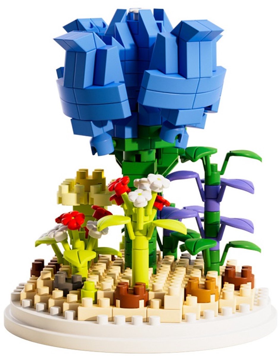 Mini Building Blocks Flower - Tulp - Bouwstenen – Blauw