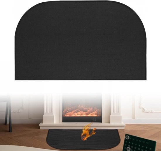 Vuurvaste Mat voor Onder de Open Haard – Glasvezel Beschermmat – 100x100 cm – Rond Vuurvaste Mat voor Onder de Open Haard – Glasvezel Beschermmat – 100x100 cm – Rond