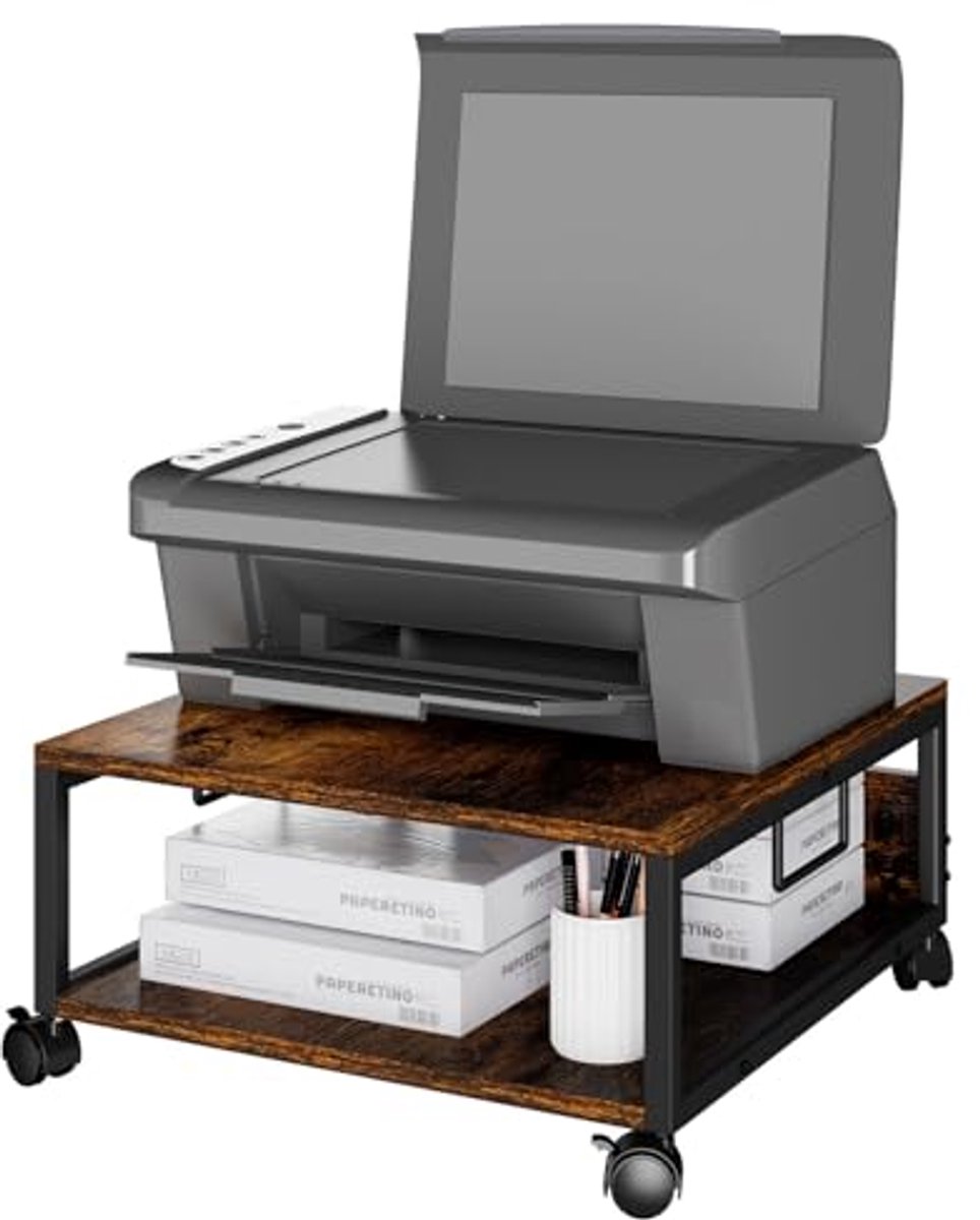Multifunctionele 2-Tier Bureau Organizer en Printerstand voor Thuiskantoor