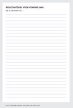 Pagina met ruimte voor het opschrijven van het resultaatdoel voor het komende jaar.