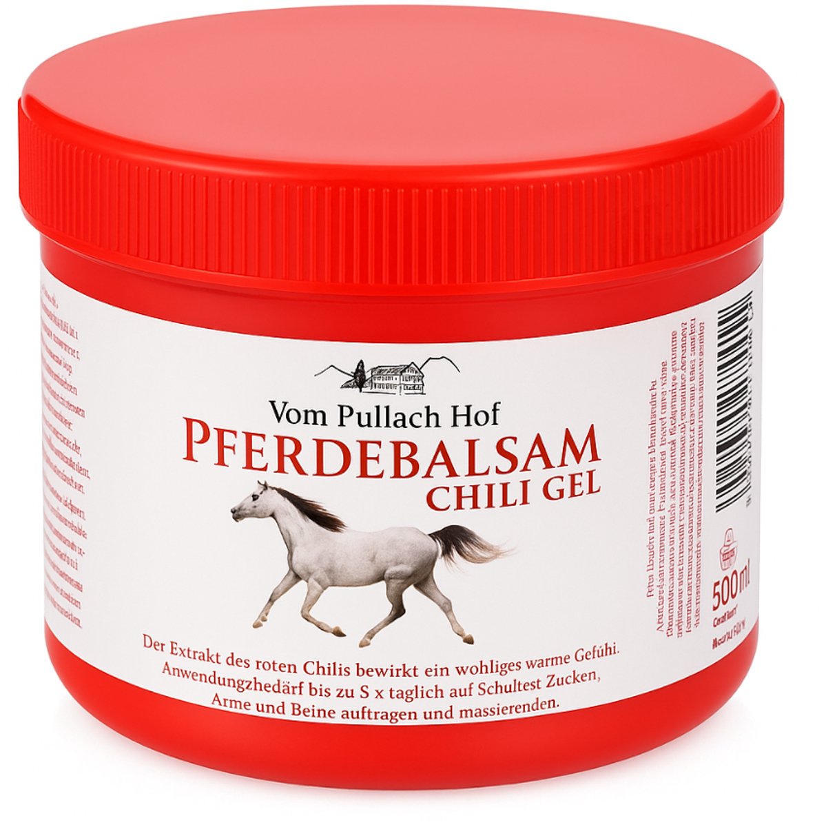 Vom Pullach Hof Paardenbalsem Chili Gel 500 ml - Verwarmende en ontspannende balsem