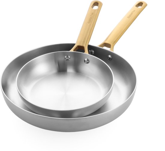 Greenpan Padova Reserve 3-ply Stainless Steel 20 + 28 cm koekenpannenset