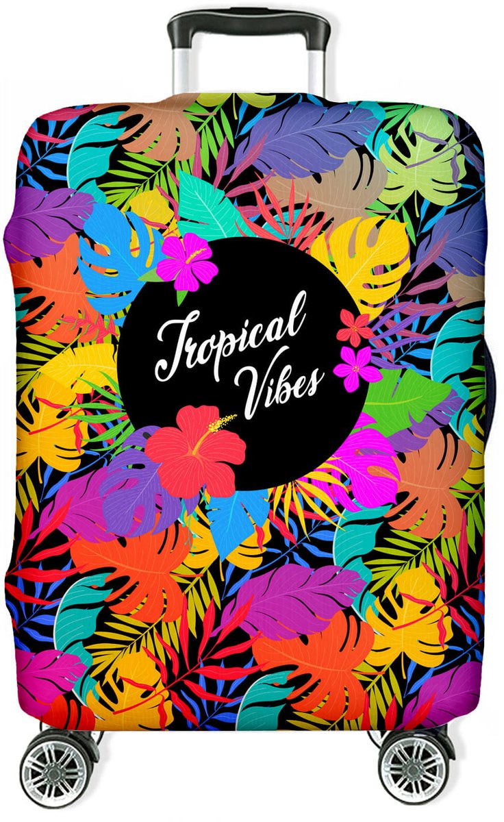 FEROCITY - Kofferhoes S (18"-22") Flexibel - Gemakkelijk schoon te maken - Nylon - Tropical Vibes