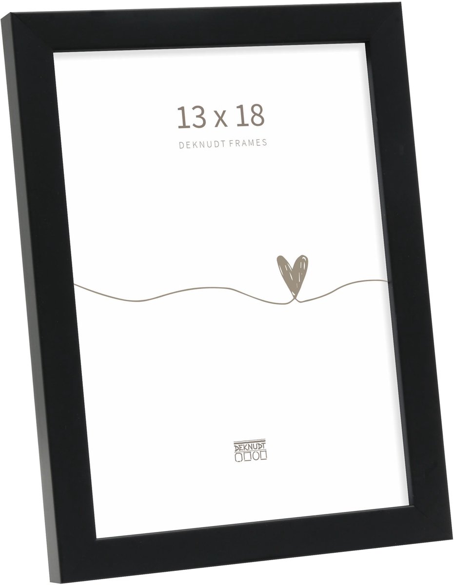 Deknudt Frames fotolijst S243K2 - zwart - smal - foto 13x18 cm