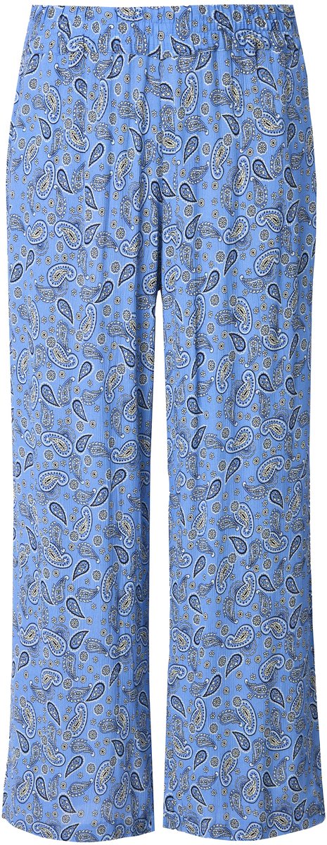 Studio Untold - Dames - Instapbroek wijde pijpen paisleyprint - Azuurblauw - Maat 42