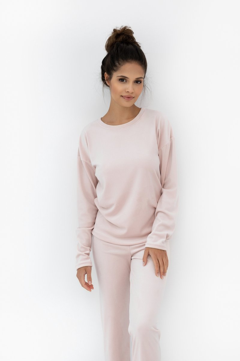 S& Sensis Sensis Dames Pyjama Velours HARMONY Licht Roze