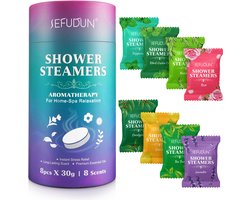 foto van Shower Steamer Gift Set (8 stuks) – 8 Douche Steamers met Verschillende Geuren - Bombs - Geschenkset Vrouwen