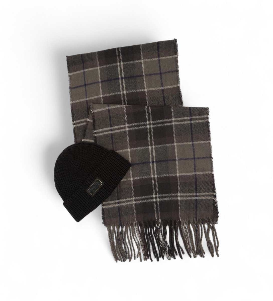 Barbour Internacional Hoed en sjaal pakket zwart,