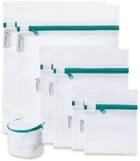 Ensemble de 7 sacs à linge avec fermeture éclair - Sacs à linge pour le linge, comprenant un Groot sac et des filets à linge avec fermeture éclair, adaptés à la Lingerie et aux BH - Sac à linge - Filets à linge