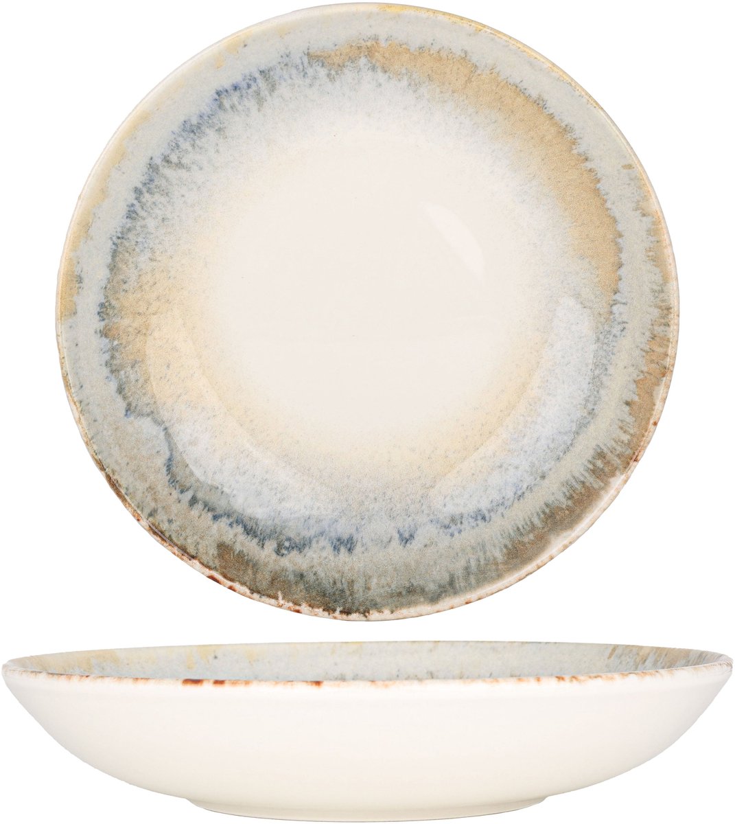 Bonna Diepbord - Knidos - Porselein - 23 cm (1000cc) - set van 6