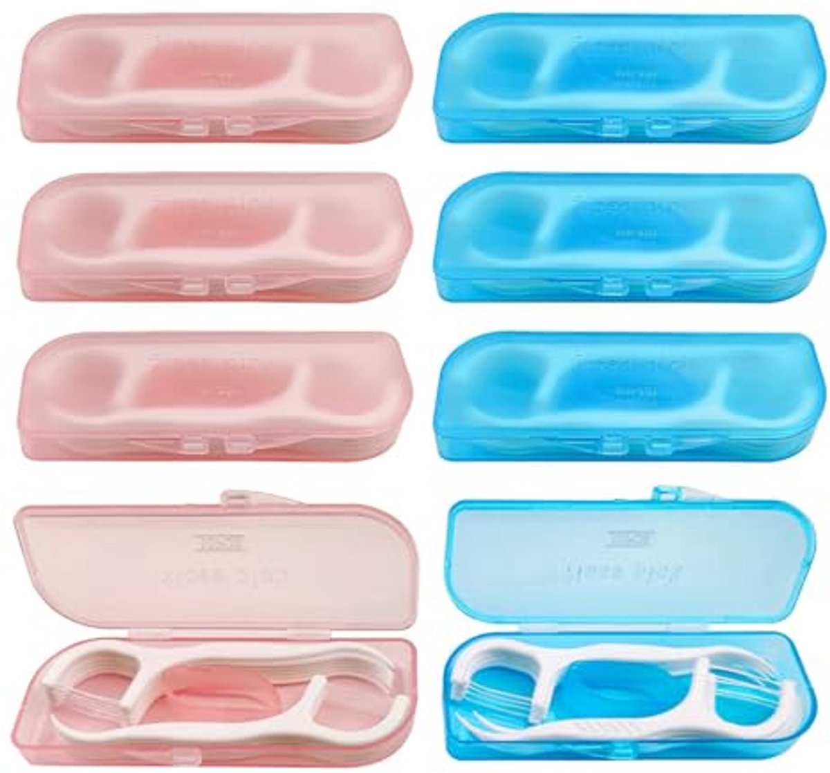 Draagbare Tandflossticks met Flosdispenser en Koffer-organizer - 80 Plectrums voor Effectieve Tandreiniging