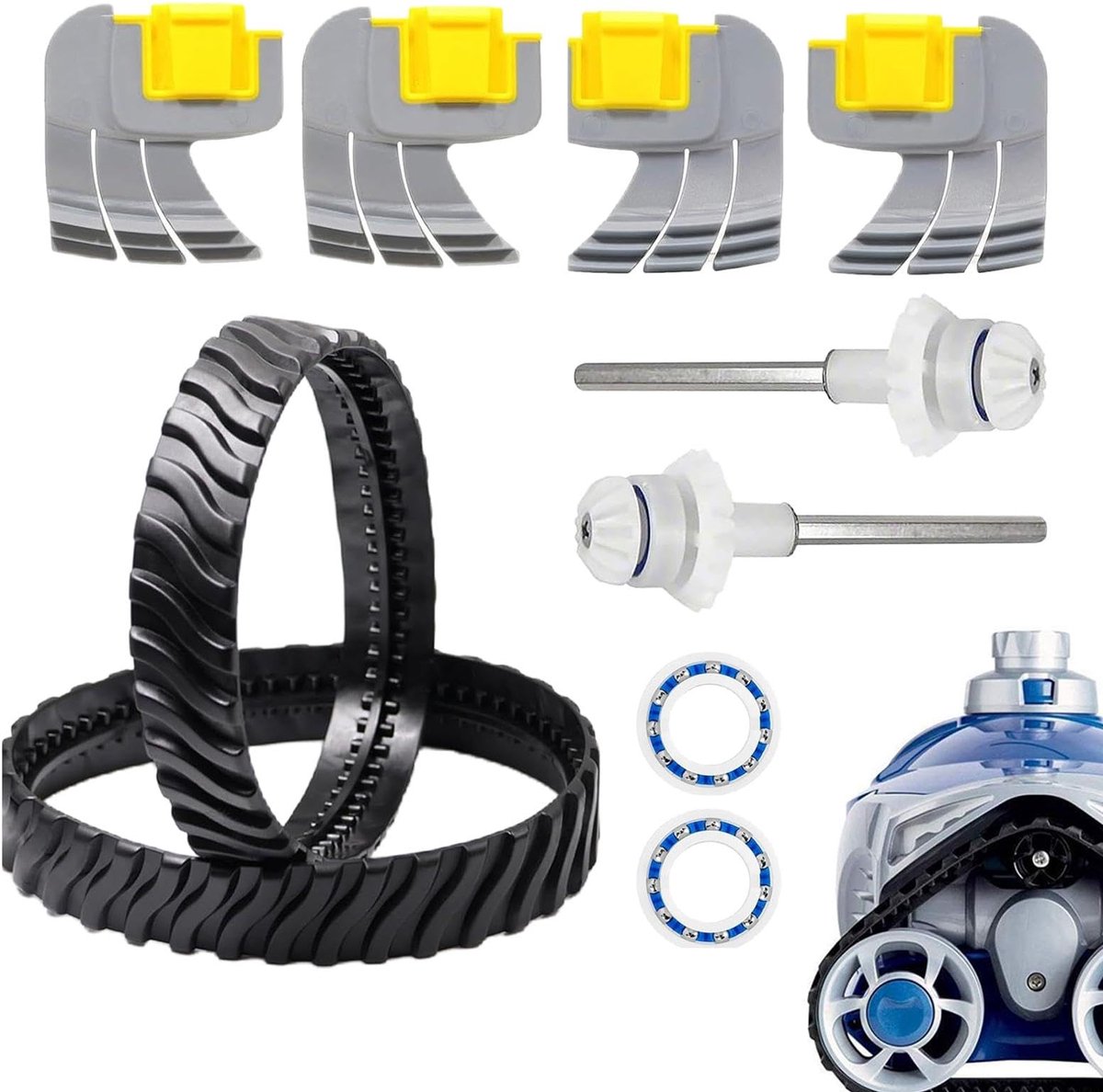 Onderhoudsset zwembad - geschikt voor Zodiac MX8 - MX6 - MX8 Elite - MX6 Elite - zwembadzuiger - onderhoudset zwembad - Accessoires voor zwembadreiniger - Banden voor zwembadrobotreiniger R0526100 - 10 stuks
