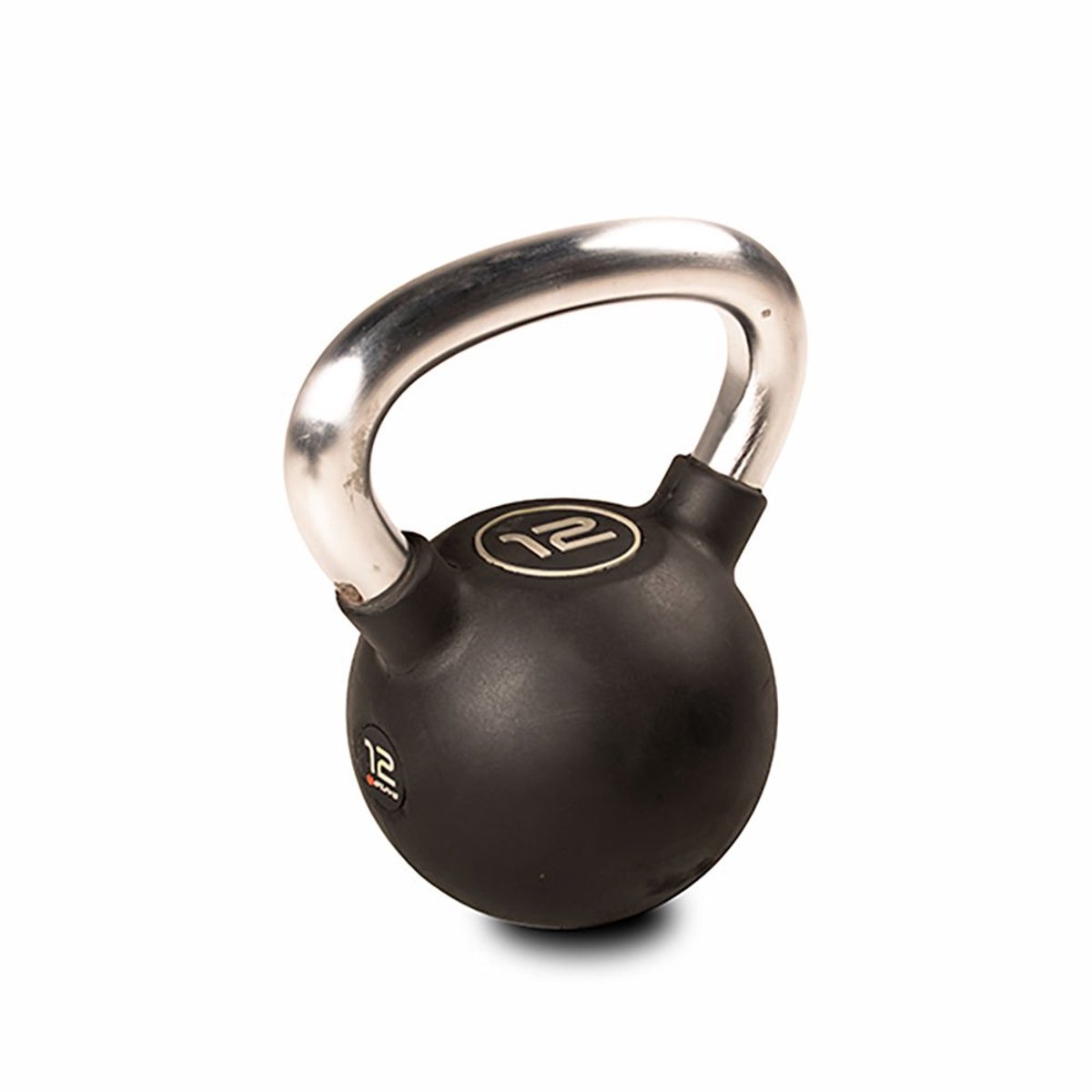 Olive Rubber 12kg Kettlebell Zwart 12 kg