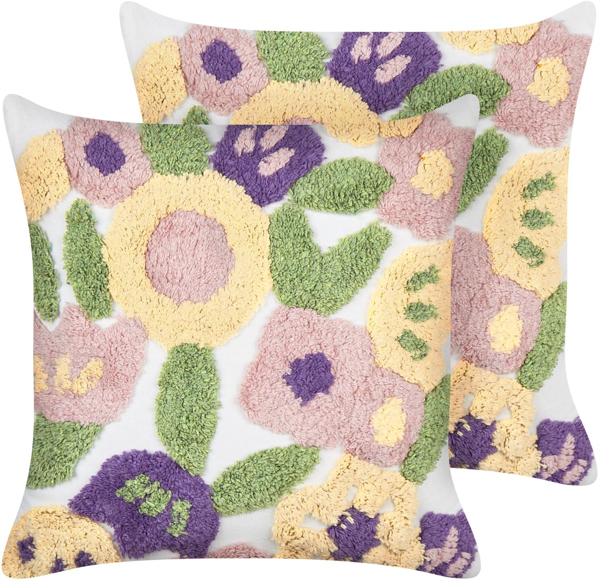 Beliani TRICORNIO - Sierkussen set van 2 - Meerkleurig - 45 x 45 cm - Katoen