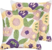 TRICORNIO - Sierkussen lot de 2 - Multicolore - 45 x 45 cm - Katoen