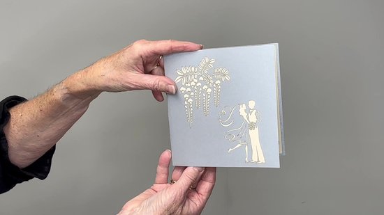 3D pop-up bruiloftskaart – huwelijkscadeau, romantische pop