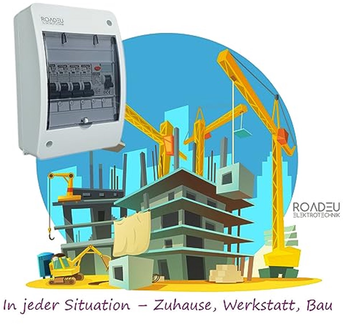 Schakelbord met Aardlekschakelaar en Stroomonderbrekers - IP42 Wandgemonteerde Stroomverdeler 40A 2P