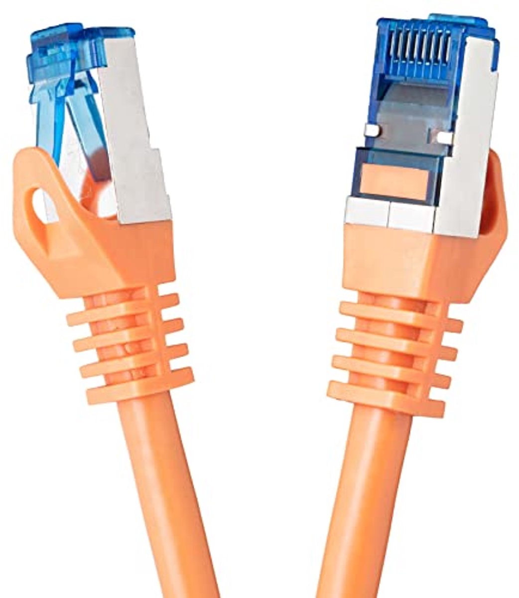 Image of 50m CAT.7 Patchkabel voor Gigabit Ethernet - Dubbel Afschermd, Oranje