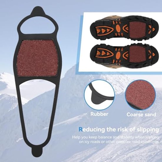 2 Stuks Professionele IJsschoenplaatjes – Supersterke Grip Met Mangaanstalen Nagels – Antislip Voor Wandelen Op Ijs & Sneeuw