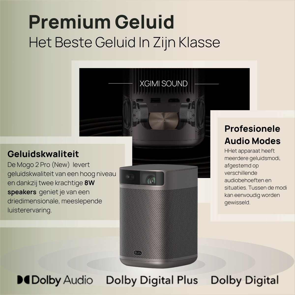 XGIMI MoGo 2 (GTV) Pro Draagbare Smart-Projector met Statief - Full HD 1080p thumbnail 5