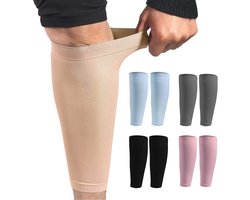 Kuit Compressie Sleeves - Steunkousen voor ondersteuning en herstel - 1 stuks - Sport en dagelijks gebruik beige