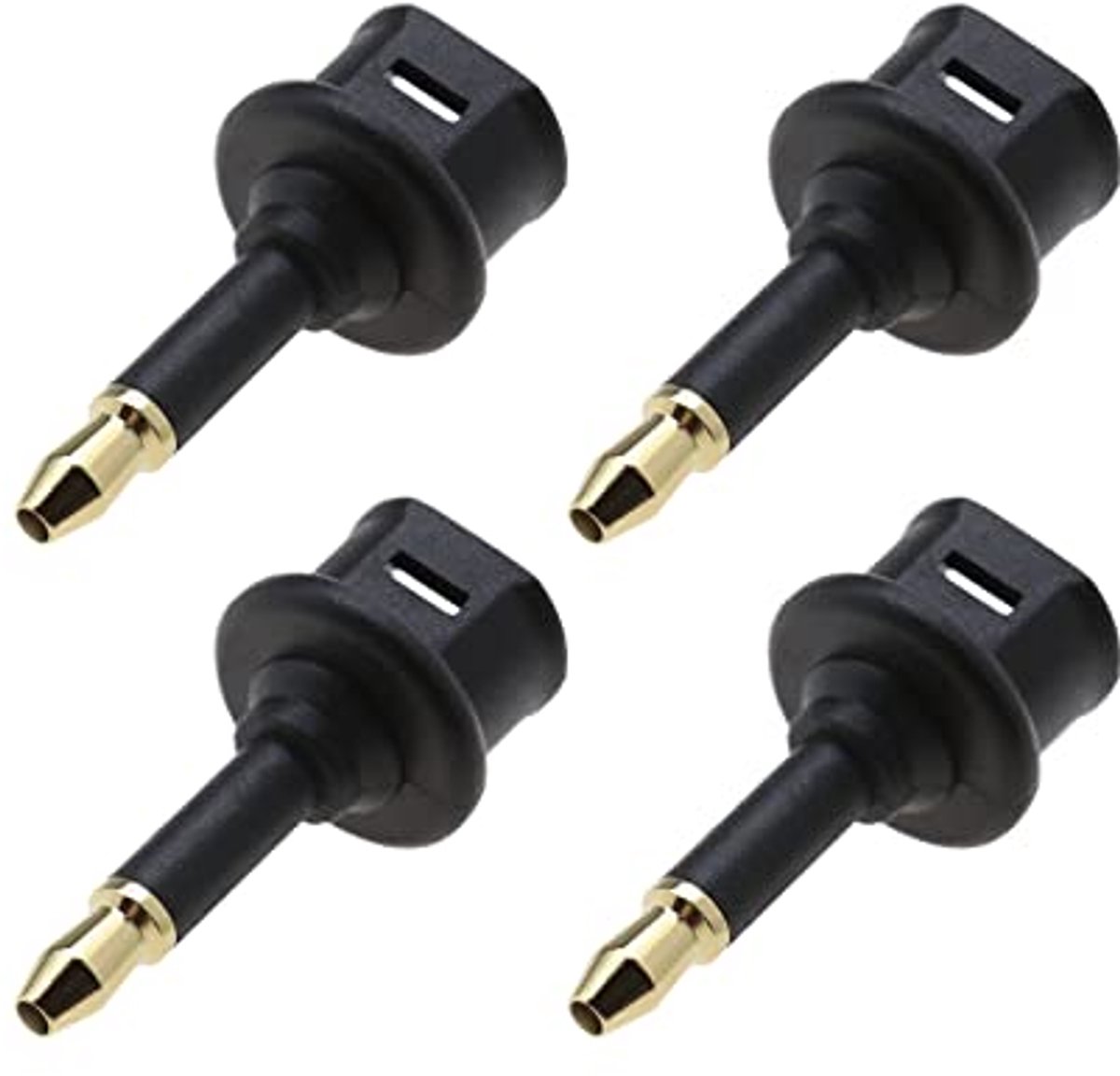 Mini Toslink Adapter - Digitale Glasvezel Toslink naar 3,5 mm Jack - 4 Stuks