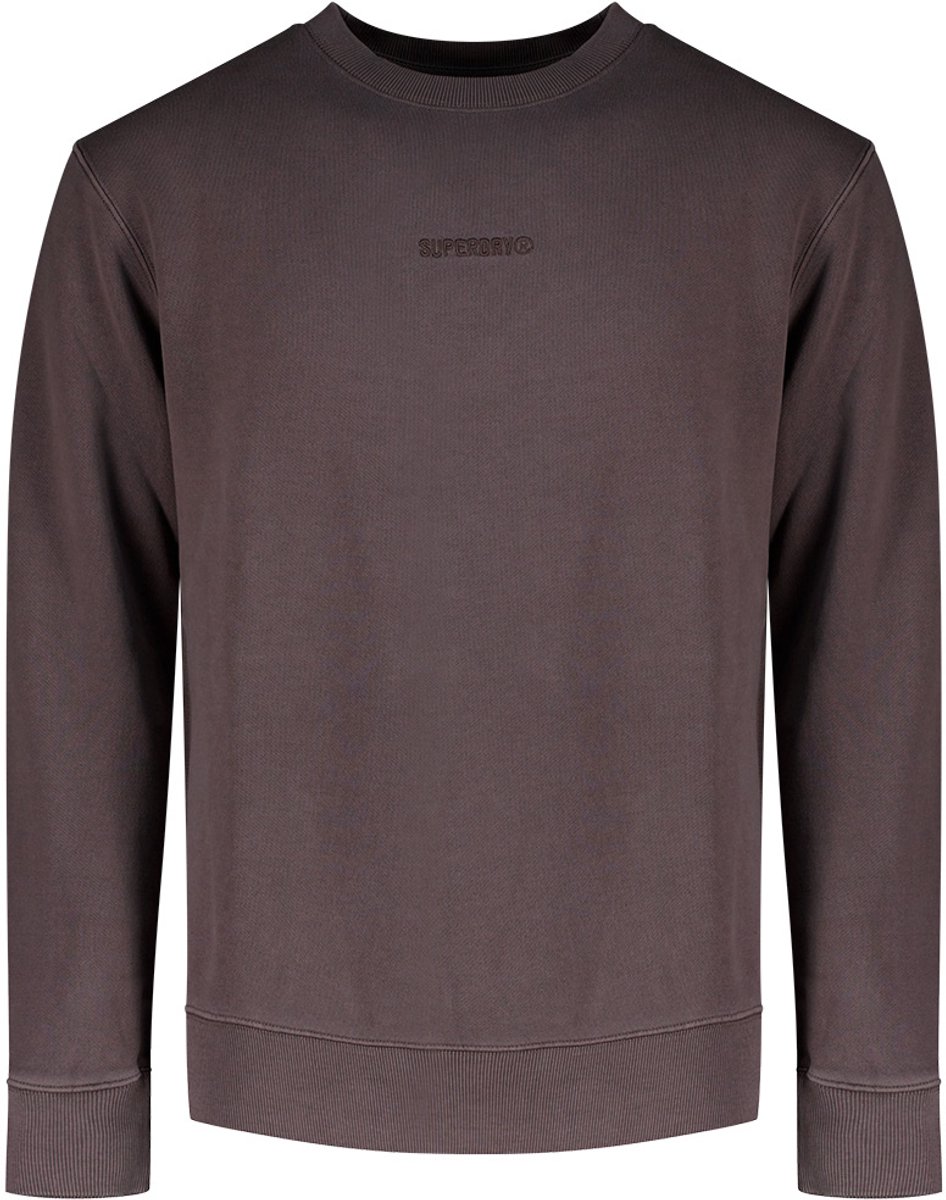 Superdry Sweatshirt met ronde hals en micrologo Heren Truien Grijs