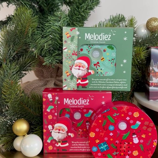 Melodiez Vogelhuisje Met Geluid - Box Incl. Batterijen en 4 Feestelijke Kerstgeluiden - Kerstversiering - Kerstgeluiden Huisje met Sensor - Kerstboom