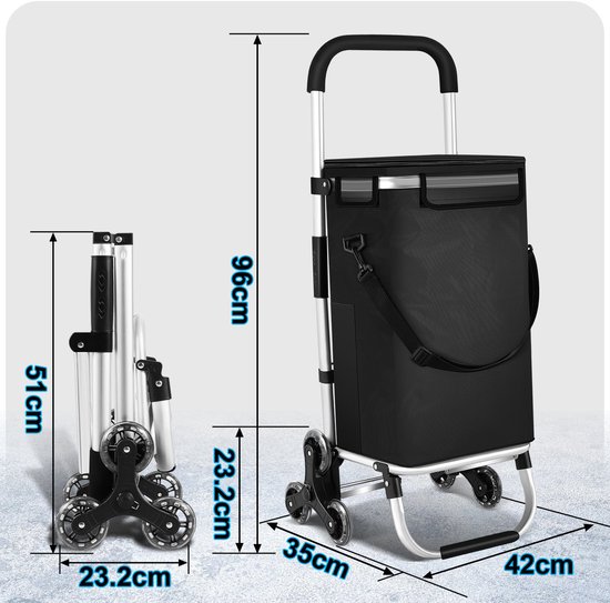 Carlett Lett800 Grijs: Rollator & Boodschappenwagen in één