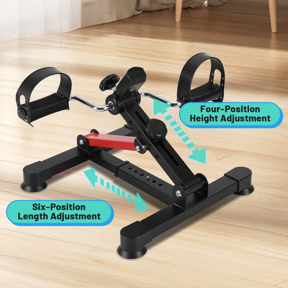 Revalidatiefiets - Hometrainer armen benen - zwartrood thumbnail 3