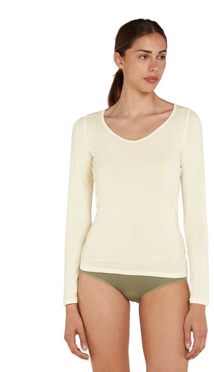 Icebreaker Merino 150 Siren Sweetheart Lange Mouwen Basislaag Beige M Vrouw