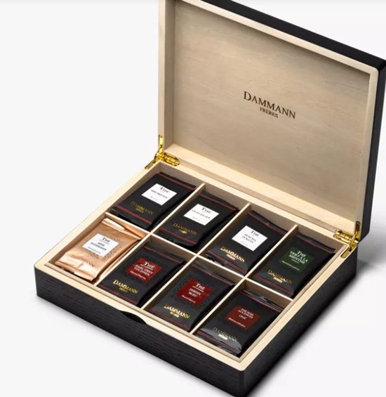 Dammann Frères houten theedoos (gevuld)