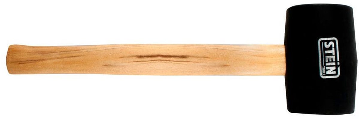 Stein Zwarte Rubberen Hamer Met Houten Handvat 700g Goud