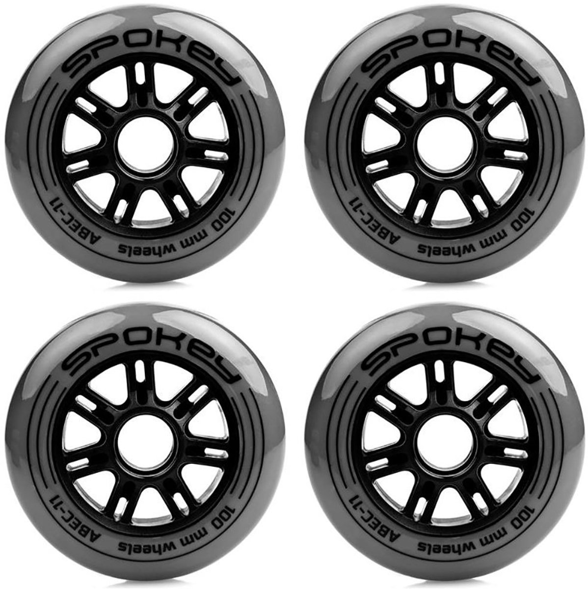 Spokey Pu 100 Mm Skateboardwielen Grijs