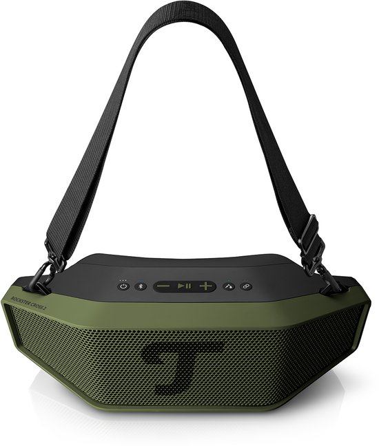 Teufel ROCKSTER CROSS 2 Draagbare Bluetooth Luidspreker voor binnen en buiten, met lange batterijduur tot 38 uur, IPX5 straalwaterdicht, stereo speaker - Black & Green van Merkloos — afbeelding 5