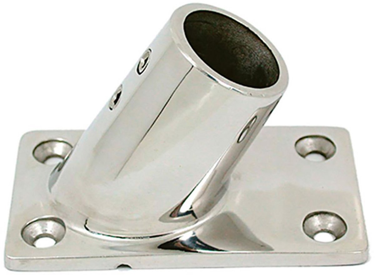 Oem Marine Roestvrij Staal Rechthoekige Steun Van 60° Zilver 22 mm