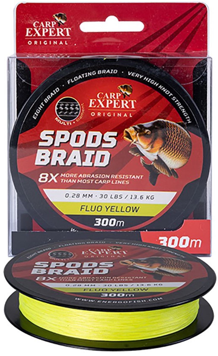 Carp Expert Spods 300 M Gevlochten Vislijn Transparant 0.280 mm