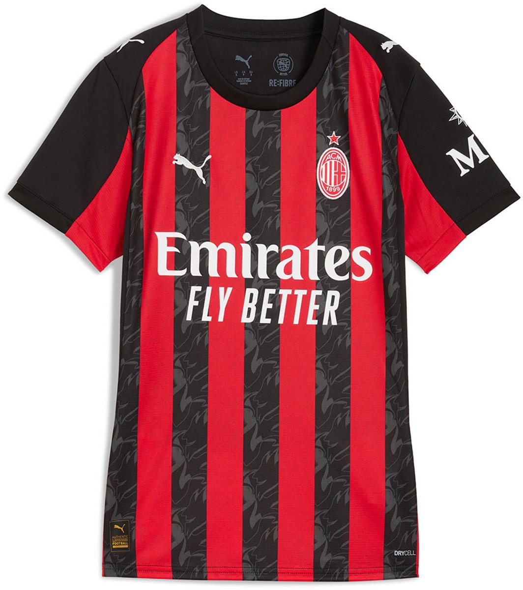 Puma Ac Milan Replica 25/26 Thuis Dames T-shirt Met Korte Mouwen Rood XS Vrouw