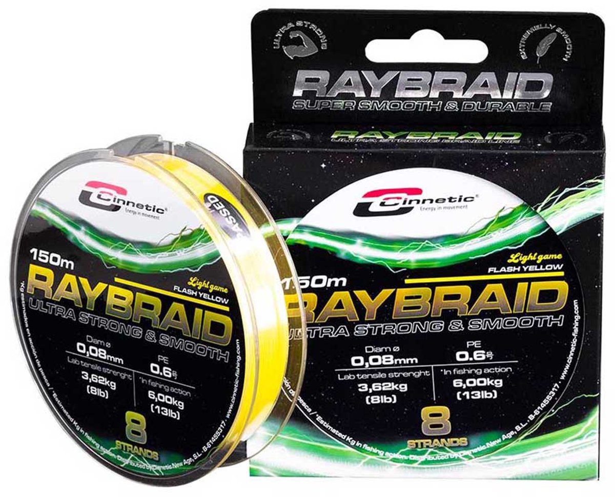 Cinnetic Raybraid Light Game Flash Gevlochten Vislijn 150 M Geel 0.140 mm