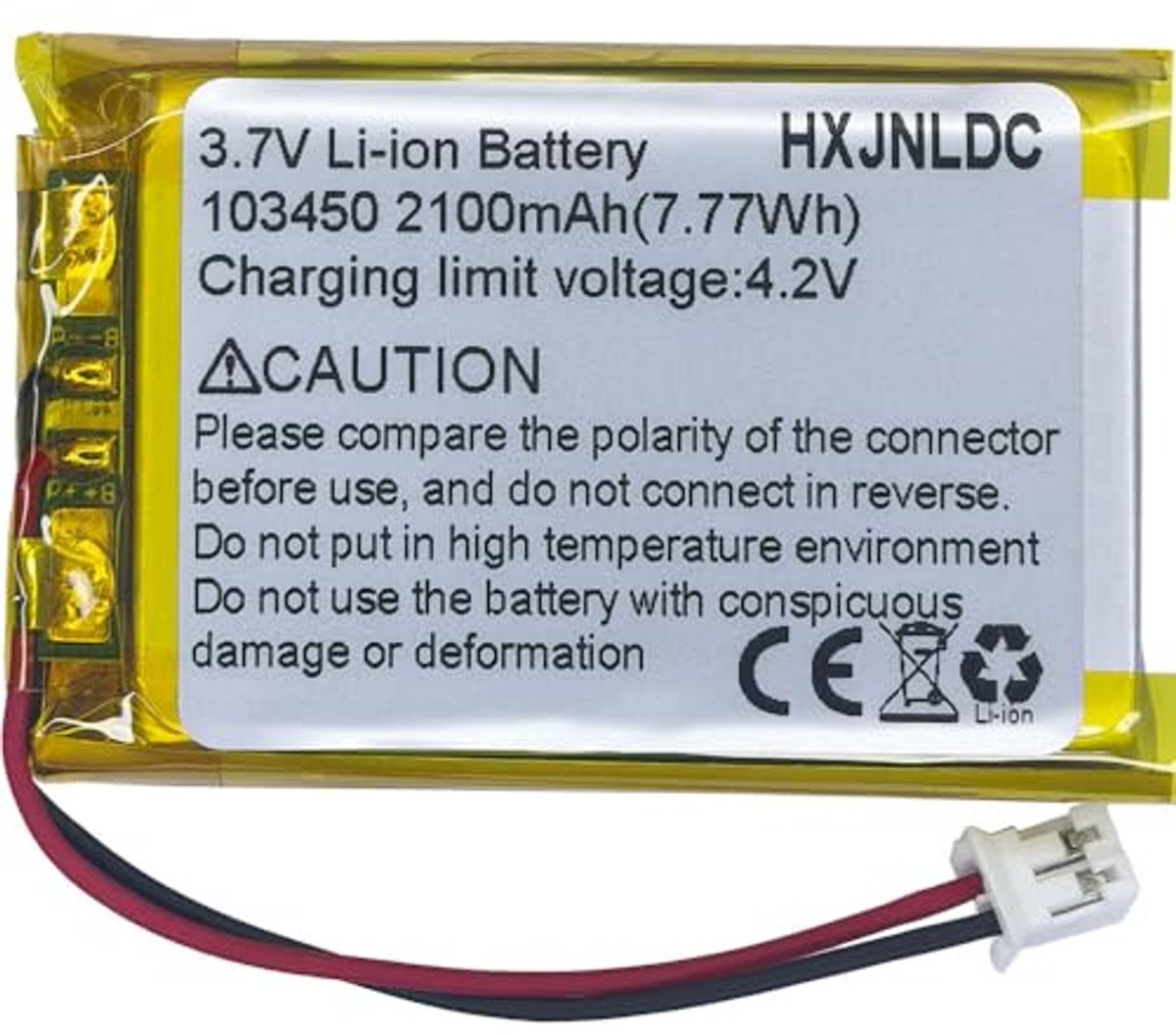 Oplaadbare lithium-ion polymeer batterij 3.7V 2100mAh voor PS4 controller en andere elektronische apparaten