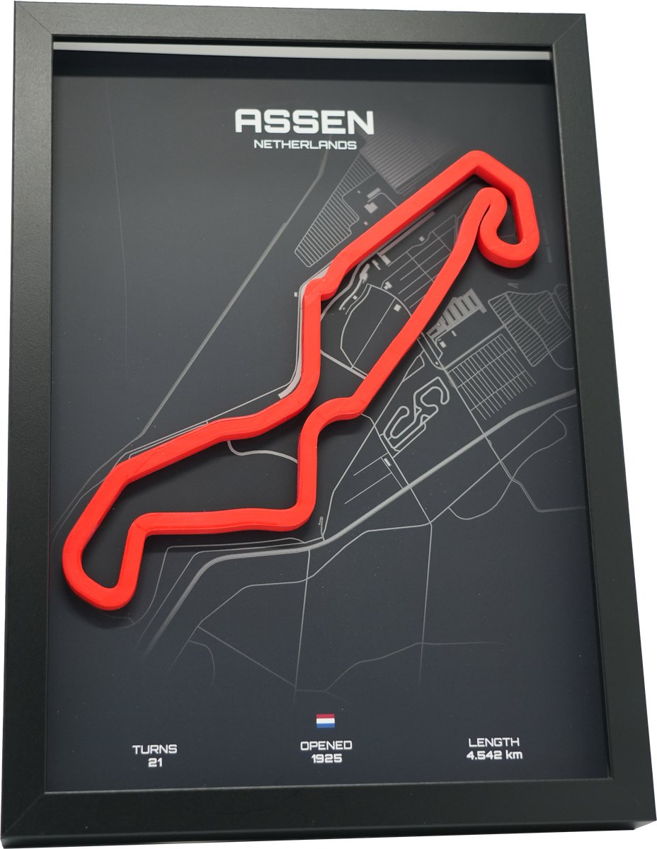 Assen Nederland 3D Race circuit schilderij