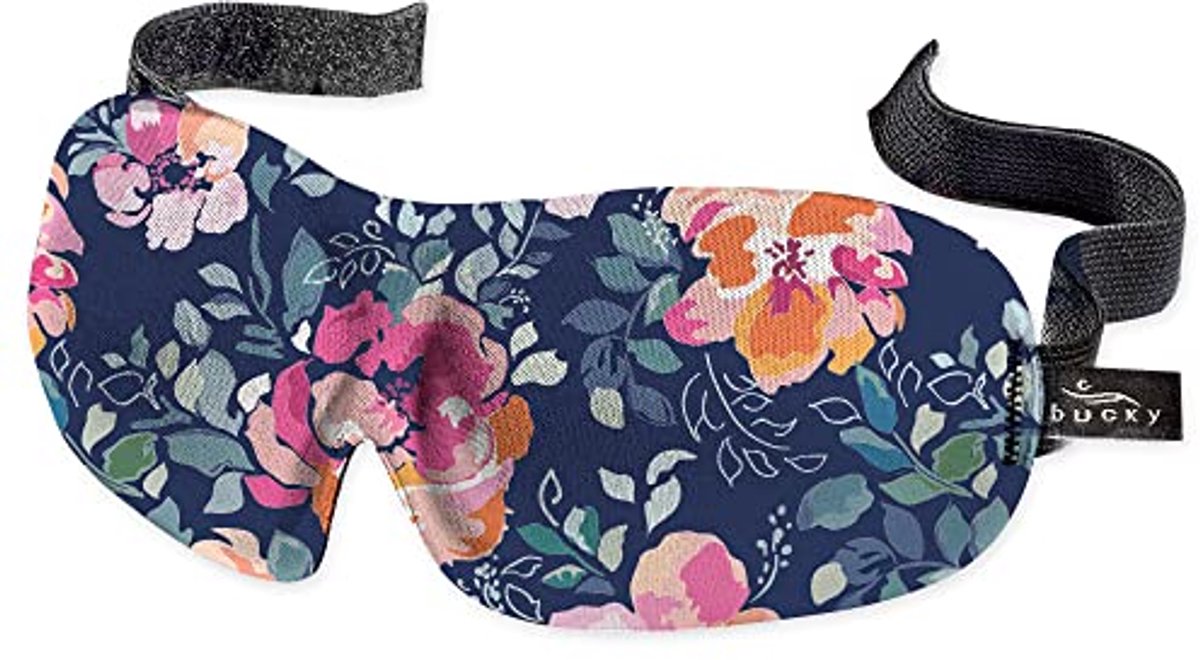 Lichtblokkerend Oogmasker voor Slapen en Reizen - Middernacht Bloemen