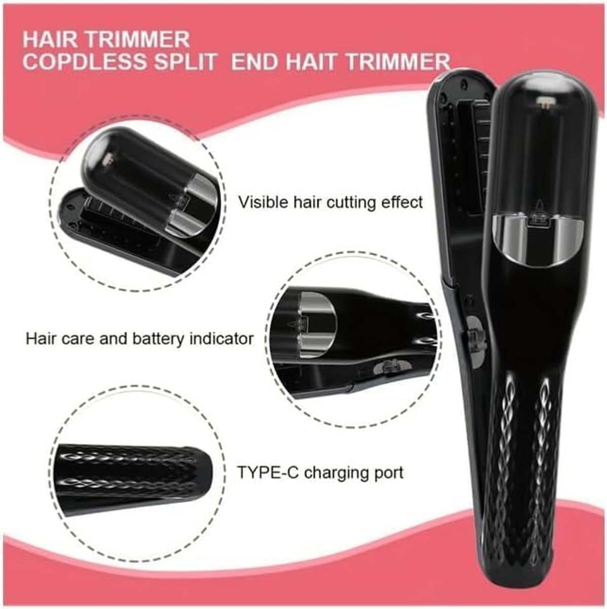 Haar kam - Split end trimmer - afbeelding 3