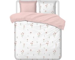 Ensemble de housse de couette hivernale Terschellinger en flanelle de luxe – Motif floral minimaliste – Pour le confort ultime et les nuits chaudes – 260x200/220 cm