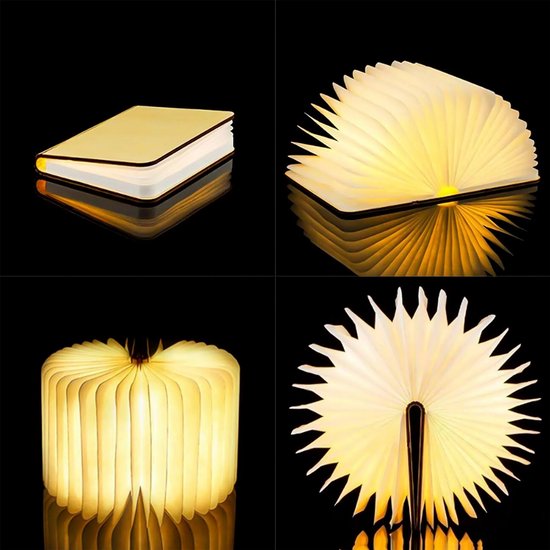 Boeklamp - Tafellamp Slaapkamer - Sfeerverlichting Binnen - Verlichting 21.5x17cm - Oplaadbare Kindertafellampen Cadeau - Decoratie Woonkamer van Loupe. — afbeelding 2