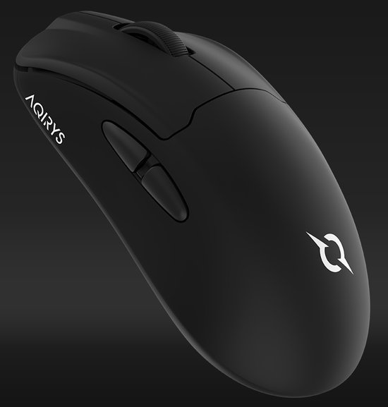 AQIRYS M32 Gaming Muis – Draadloos (2.4GHz & Bluetooth 5.0) – Bedraad USB-C – 12.000 DPI PixArt 3311 Sensor – Symmetrisch Rechts – 58g – RGB Dock