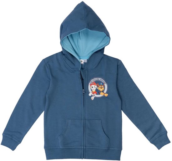 Paw Patrol Sweat à capuche Kinder Blauw Taille 122/128